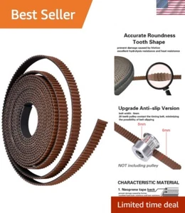 Durable 5M GT2 Anti-Slip Timing Belt with 6mm Width for Versatile Machines - Picture 1 of 7