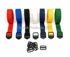 Buckle Straps Plastic Ladderlock 25mm Webbing 1m - 5m Long Tie Down Luggage - Picture 1 of 33