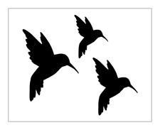 Hummingbird Stencil 3 Sizes Bird Flying Silhouette 8" x 10" Reusable Sheet S1265