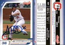 Steven Ames Signed 2012 Grandstand Chattanooga Lookouts #NNO Card Auto AU