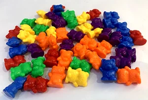 Multicolored Small 2,5cm Plastic Counting Bears Figure Learning Toys 52 Pieces - Bild 1 von 3