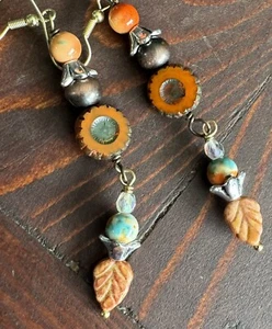 Czech glass Woodland Earrings - Picture 1 of 9