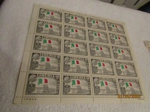 Liberia Stamp 1958 President Tubman's European Tour Italy Air Mail 20 Stamps MNH - Picture 1 of 5