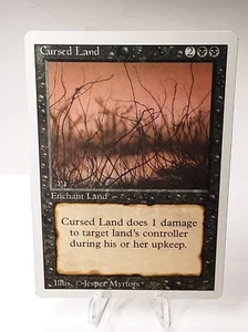 MTG - 3rd Edition - Revised - Cursed Land - Uncommon - MP/LP - Picture 1 of 3