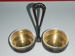 Antique WMF Silver Plated Salt and Pepper Jardienere with Orginal Glass Insert - Picture 1 of 9