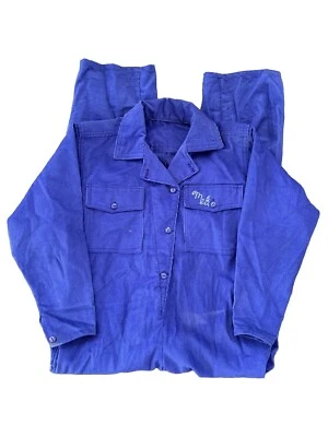 Traje de salto mecánico de pana púrpura vintage de una pieza para mujer talla pequeña años 70 Foto 1 de 4