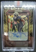 2022 Panini Chronicles Prizm Black Gold Vinyl Brian Robinson Jr. RC Auto /5