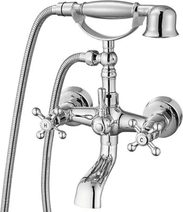 Aolemi Wall Mount Bathtub Faucet with Handheld Shower Polish Chrome Double Cr... - Picture 1 of 1