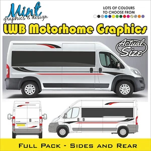 L3 FIAT DUCATO L2 XLWB LWB MOTORHOME CAMPER VAN STRIPES GRAPHICS DECALS 012 - Picture 1 of 4