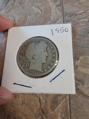 1910 Barber Half Dollar Coin - Silver #1950 Cover