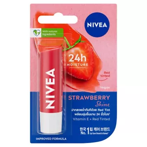 Nivea Lip Care Serbet Strawberry Shine 24 h Moisture 4.8G - Picture 1 of 6