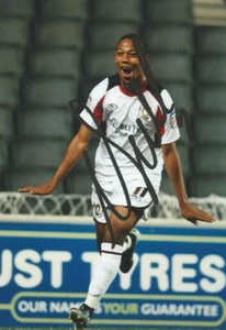 MK DONS: ANGELO BALANTA SIGNED 6x4 ACTION PHOTO+COA - Picture 1 of 1