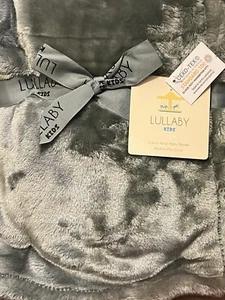 LULLABY All Purpose Blanket Solid Medium Gray Reversible Soft OEKO-TEX Warm - Picture 1 of 4