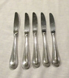 5 Coltelli da Pranzo Towle Perline Antica Germania Finitura Satinata Inox 8 3/4 in. - Foto 1 di 3