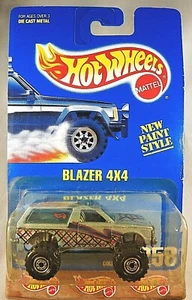 1992 Hot Wheels Blue Card Collector #258 BLAZER 4x4 Blue w/Window HW Logo w/CTsp - Picture 1 of 6