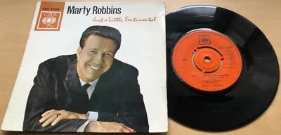 MARTY ROBBINS JUST A LITTLE SENTIMENTAL 1961 UK CBS VINYL 7 " 45 EP AGG 20004 Foto 1 de 2