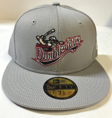 Auburn Doubledays MILB NE 2020 "OnField Batting Practice" Fitted Hat~Gray - Image 1 of 4