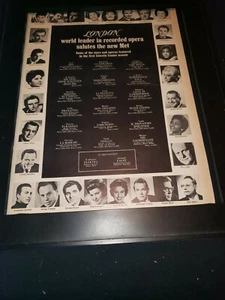 London Records 1966 Lincoln Center Met Oprea Rare Promo Poster Ad Framed! - Picture 1 of 1