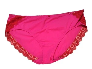 Cacique women's cotton hipster lace trim pink plus size 26/28 - Picture 1 of 4