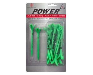 1 Pack Zero Friction Power 3 Prong Lime Green Golf Tees 3" - 20/Pack - Picture 1 of 1