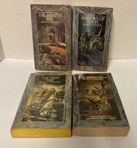 Iron Tower Trilogy 3 + The Brega Path Dennis L. McKiernan Paperback Book Lot - Foto 1 di 6
