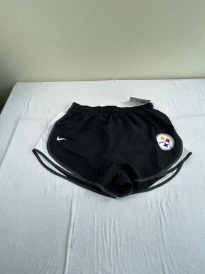 Pantalones Cortos Pittsburgh Steelers Nike Performance Tempo Para Mujer - Negros Talla 2XL Nuevos Foto 1 de 4