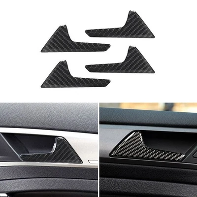 4x Carbon Fiber Inner Door Handle Cover Trim For VW Golf 7 MK7 R GTI 2013-2019 - Image 1 of 4
