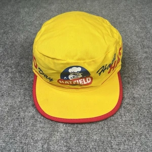 Vtg Hatfield Hotdogs Painters Cap Hat 1980s Flexfit Made In The Usa Yellow - Picture 1 of 7