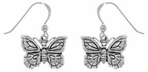 Jewelry Trends Sterling Silver Spring Butterfly Dangle Earrings - Picture 1 of 3