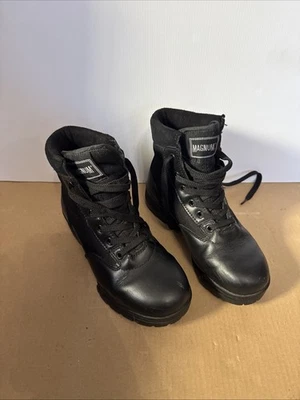 Botas de caminar Magnum clásicas de cuero medio negras para hombre talla UK 5 Foto 1 de 4