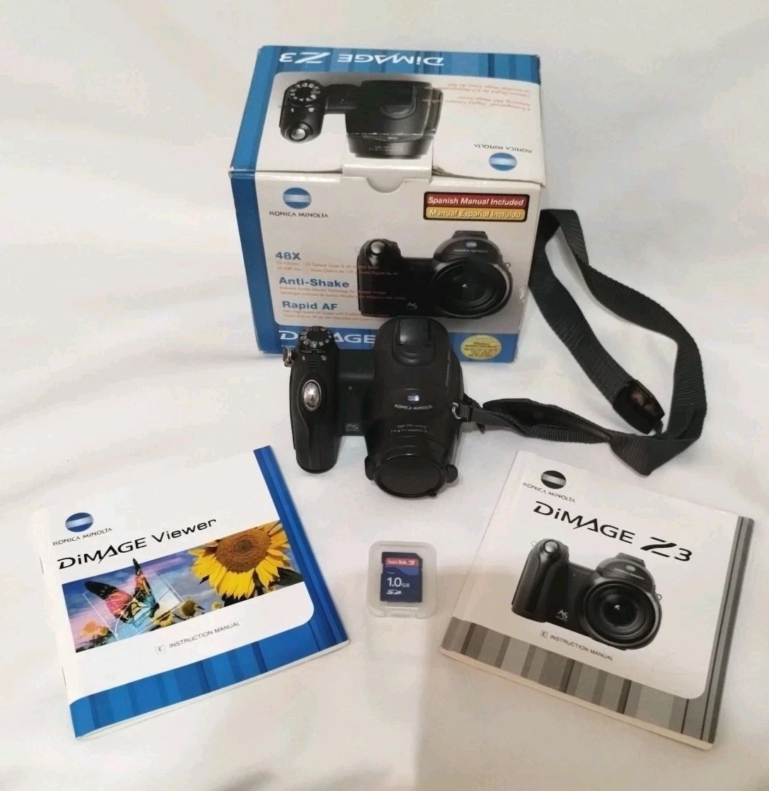 Konica Minolta DiMAGE Z3 Digital Camera, Zoom, 4.0 MP 1 GB SD Card