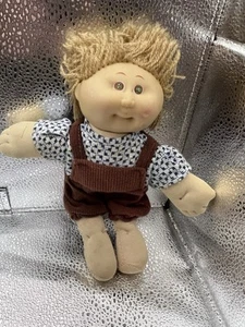 Mono Cabbage Patch Niños Pequeño 8" Cuerpo Suave Marrón Hilo Pelo Ojos Verdes - Imagen 1 de 5
