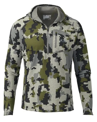 KUIU PRO Merino 200 Zip-T Hunting Hoodie Wool - XXL - Verde - Image 1 of 3