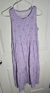 Wonder Nation Girls Long Tank Dress Purple Floral XL - Picture 1 of 7