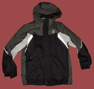 New - Hooded Black Gray Gerry Youth Jacket Medium 10/12 - Picture 1 of 9