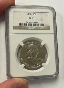 U.S. - 1960 Silver Franklin Half Dollar (NGC PF 67) - Picture 1 of 6
