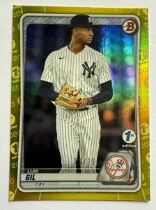 2020 Bowman Draft 1st Edition Yellow Foil /75 Luis Gil #BD-132 Non Auto Yankees - Picture 1 of 2