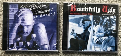 Новый GG Allin Tiny Tim красиво уродливый и карнавал избыточных компакт-дисков w 2 промо плакат - Изображение 1 из 4