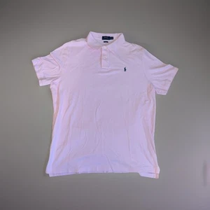 Polo Ralph Lauren Poloshirt Piqué Baumwolle Rosa Blau Pony Kurzarm Herren XXL - Bild 1 von 6