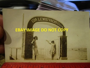 RARE OLD PICTURE PHOTO Ida Lewis Yacht Club Newport Rhode Island Dock Gate Arch - Picture 1 of 1
