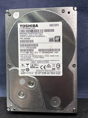 "Unidad de escritorio Toshiba DT01ACA200 2 TB 3,5"" SATA HDD 7200 RPM" Foto 1 de 3