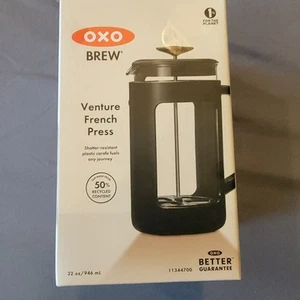 OXO Brew Caffettiera Venture French Press Senza BPA 32 oz, nuova con scatola - Foto 1 di 7