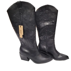 Bota Western Alta Nueva Caja Madden NYC (9) Negra Confort Espuma Cremallera Interior - Imagen 1 de 7