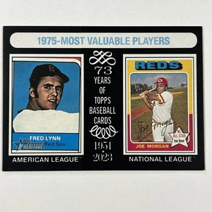 Fred Lynn Joe Morgan 2024 Topps Heritage Mini Black Parallel #36/50 #194 SP MVP - Bild 1 von 3