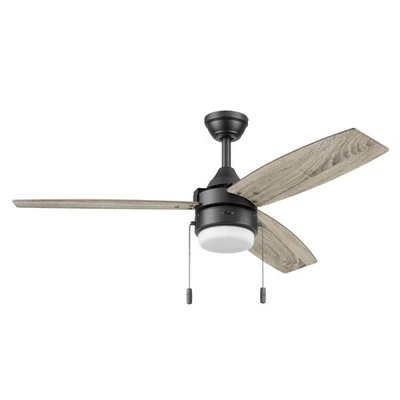 Berryhill, 48 Inch Ceiling Fan with Color Changing LED Light, Pull Chain, Dua... - Image 1 of 4