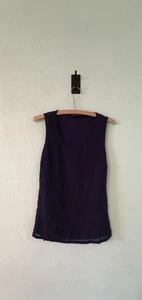 Colleen Lopez Womens XS Navy Sleeveless Scoop Neck Lined Viscose Pullover Top - Picture 1 of 3