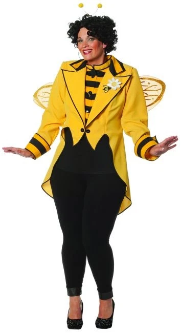 Biene Hummel Bienenkönigin Frack Übergröße  Karneval Mottoparty Kostüm - Bild 1 von 1
