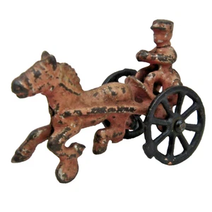 Antique Cast Iron Policeman Horse Drawn Toy Police Chief - Picture 1 of 8
