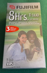 3er-Pack FujiFilm 8 Stunden hochwertige T-160 VHS Videokassetten ~ neu & versiegelt - Bild 1 von 3
