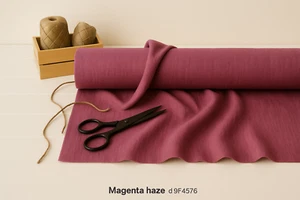 Magenta Haze Linen Blend Fabric by the Yard – Apparel, Home Décor & Crafts - Picture 1 of 10
